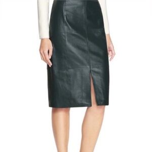 White House Black Market Faux Leather Pencil Skirt